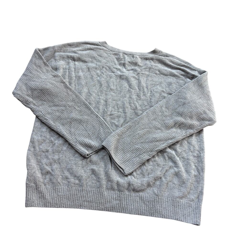 Barefoot Dreams Cozy Chic Ultra Lite Sweater Beach Rock V-Neck M - Picture 5 of 6